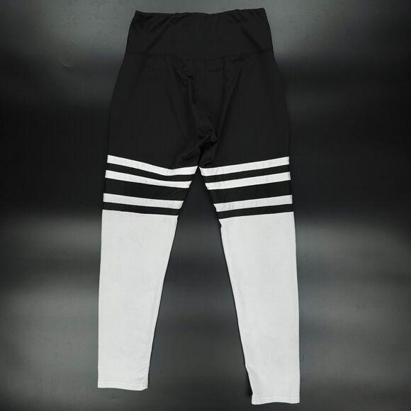 BOMBSHELL Sportswear Thigh High Sock Leggings Black and White Athletic Sporty - Picture 5 of 7